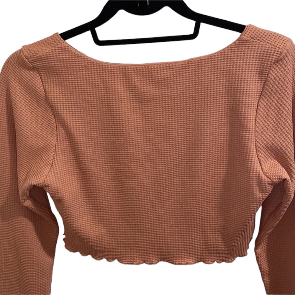 BEACH BUNNY SWIMWEAR ELLA CROP TOP IN WHISKEY ROSE SIZE XL - Picture 6 of 9